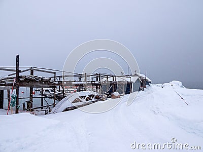 Fishing Boat near Talvik, Troms og Finnmark, Norway Stock Photo