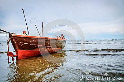 Fishing boat on sea Stock Photo