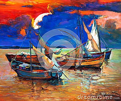 Fishing boats Stock Photo