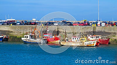 Fishing boats at Howth harbour Dublin Editorial Stock Photo