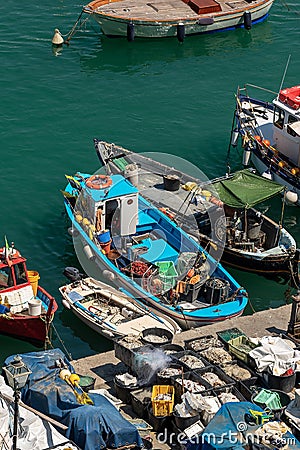 Fishing Boats - Lerici port - Liguria Italy Stock Photo