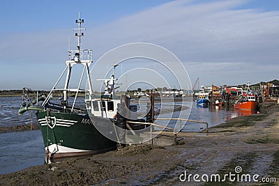Fishing Boats at Old Leigh, Essex, England Editorial Stock Photo