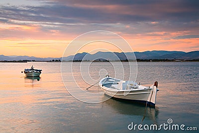 Fishing boats, Peloponnese, Greece. Stock Photo