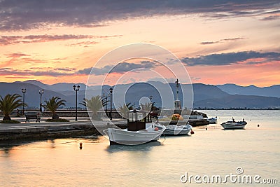 Fishing boats, Peloponnese, Greece. Stock Photo