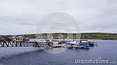 Fishing boats Port in Ireland Editorial Stock Photo