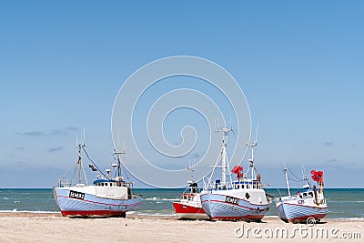 Fishing boats on the shore Editorial Stock Photo