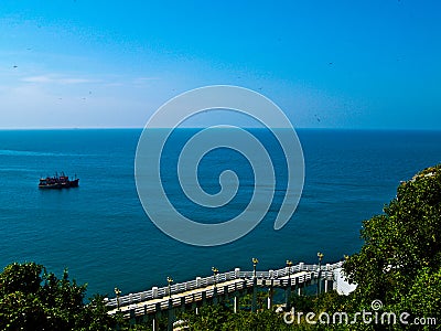 Fishing Boats tethered at Koh Si Chang Stock Photo