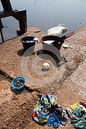 Fishing in Burkina Stock Photo