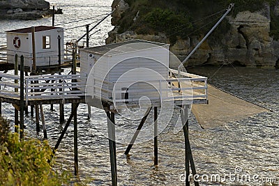Fishing carrelet at Saint Georges de Didonne in France Stock Photo