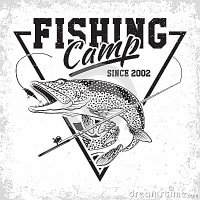 Fishing club logo Vector Illustration