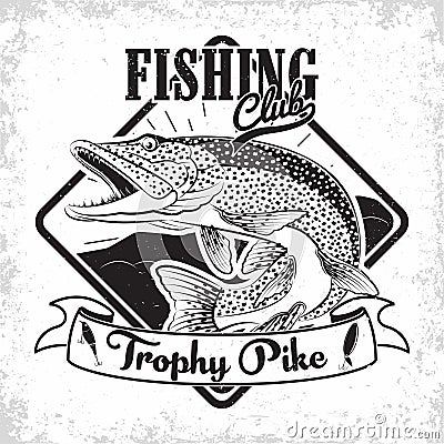 Fishing club logo Vector Illustration