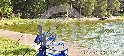 Fishing a cove at Percy Priest Lake Stock Photo