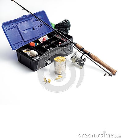 Fishing equipment Stock Photo