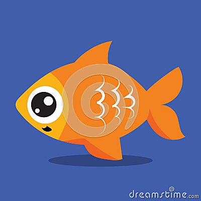 FISHING FISH ORANGE 13 Vector Illustration