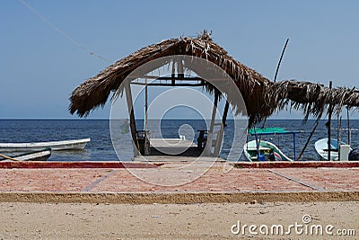 Fishing fisherboat ocean mexico pier boat beach Editorial Stock Photo