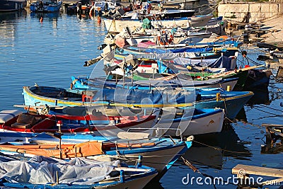Fishing harbor of Bisceglie, Italy Editorial Stock Photo