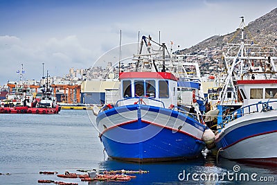 Fishing harbor Stock Photo