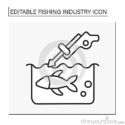 Fishing harpoon line icon Vector Illustration