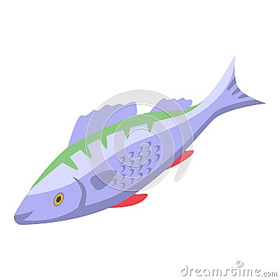 Fishing hobby icon isometric vector. Fisherman activity Vector Illustration