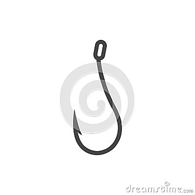 Fishing Hook icon, Fishing Hook logo, simple vector icon Vector Illustration