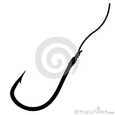 Fishing hook isolated on white, Vector Illustration