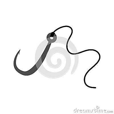 Fishing hook vector graphic design illustration template Vector Illustration