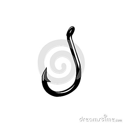 Fishing Hooks Types of Fishing Hooks isolated on white background vector Vector Illustration