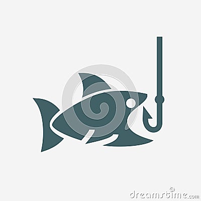 Fishing icon Stock Photo