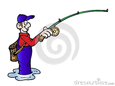 Fishing illustration Cartoon Illustration