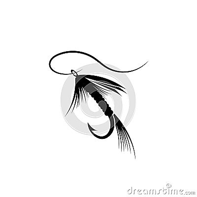 fishing lure line Vector Illustration