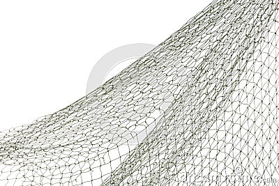 Fishing net on white background Stock Photo