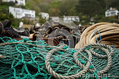 Fishing Nets Drying Stock Photo