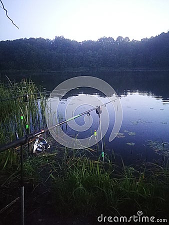 Fishing nice morning Stock Photo