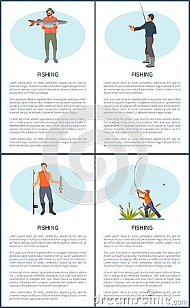 Fishing Posters Sport Hobby Vector Illustration Vector Illustration