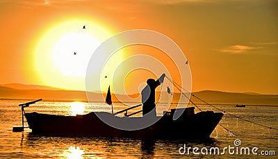 Fishing profession Stock Photo