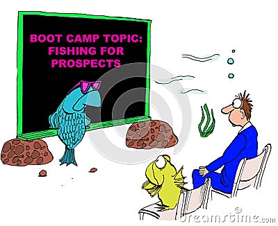 Fishing for prospects Stock Photo