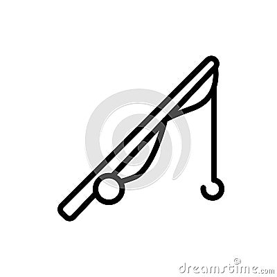 Fishing, rod icon. Simple line, outline vector elements of free time icons for ui and ux, website or mobile application Stock Photo