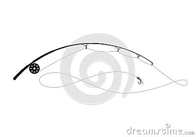 Fishing rod, vector Vector Illustration