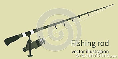 Fishing rod, vector illustration Vector Illustration