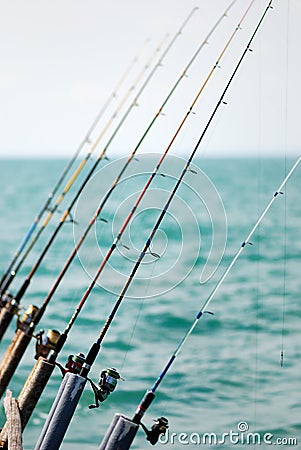 Fishing Rods Stock Photo