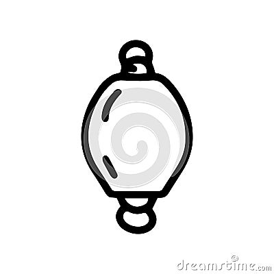 fishing sinker line vector doodle simple icon Vector Illustration