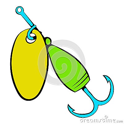 Fishing spinner icon, icon cartoon Vector Illustration