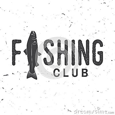 Fishing sport club. Vector illustration. Vector Illustration