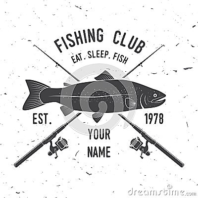 Fishing sport club. Vector illustration. Vector Illustration