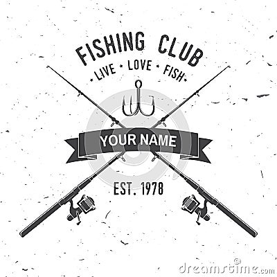 Fishing sport club. Vector illustration. Vector Illustration