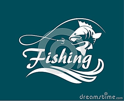 Fishing sport emblem Vector Illustration