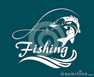 Fishing sport emblem Vector Illustration