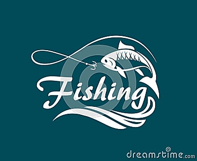 Fishing sport emblem Vector Illustration