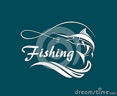 Fishing sport emblem Vector Illustration