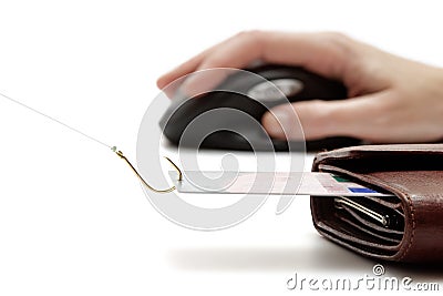 Fishing - stealing over Internet Stock Photo